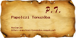 Papolczi Tonuzóba névjegykártya